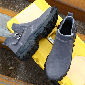 Chaussures de sécurité à embout d'acier pour hommes et femmes, bottes de travail en <span class=keywords><strong>daim</strong></span>, bottes de sécurité anti-perforation, chaussures de protection industrielles imperméables - Product Image 1