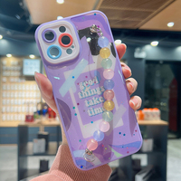 Casing ponsel iPhone 14/15 Pro 6.1, dengan Film lensa transparan tarikan magnetik TPU