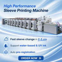Máquina de Impresión Flexográfica Tipo Sleeve Sin Engranajes, Impresora Flexo para Películas Plásticas con Tinta a Base de Agua