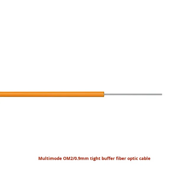 1 Core Indoor Multimode 0.9mm Tight-Sleeved Low Loss Optic Cable OM1/OM2/OM3/OM4/OM5 FTTX/FTTH/FTTB/FTTO/FTTC Fire Resistant PVC