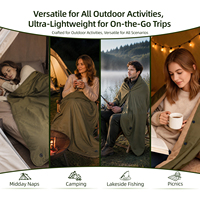 Couverture chauffante électrique portable USB 3 niveaux de chaleur, coupe-vent en polaire, châle chaud pour le camping, la pêche, les voyages en plein air et les randonneurs