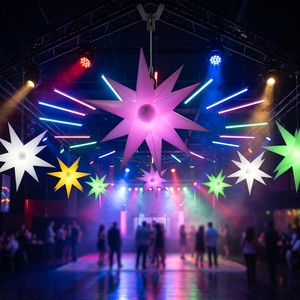 Decorazione per Feste, Stella Gonfiabile LED Colorata, Illuminazione Sospesa per Discoteca, Stella Gonfiabile LED per Locali Notturni - Product Image 3