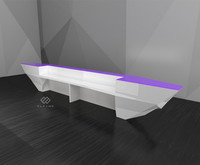 Comptoir de bar en forme de bateau pour discothèque, mobilier commercial moderne pour hôtels et écoles
