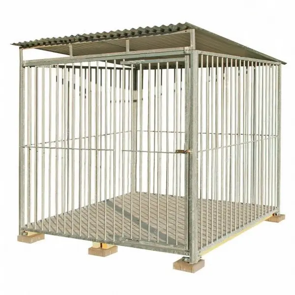 Usine robuste modulaire 6x10 fil soudé extérieur maille métallique extra large maison extérieure cage pour animaux de compagnie chenils et course à vendre