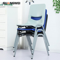 Chaise durable en plastique GUANGWEI empilable pour l'école/salle de classe bureau à domicile et salon meubles modernes utilisation hospitalière