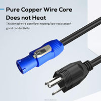 Cable de Alimentación de 3 Pines Tipo B NEMA 5-15P a PowerCON, 20A, Conector de Entrada PowerCon de 3 Pines para Pantalla LED de Iluminación de Escenario
