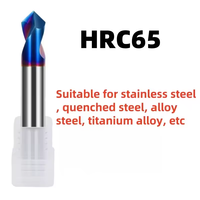 Outil de chanfreinage CNC en acier au tungstène à finition bleue 60/90/120 degrés, foret central pour percer des trous