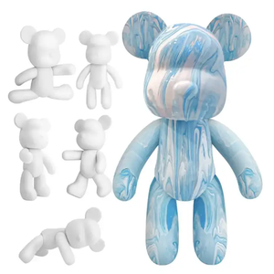Hot Selling DIY Fluid Bear Keychain 18cm/23cm/33cm/53cm/72cm /100cm Violent Bear DIY Fluid Bear Kit With Acrylic Pouring Paints