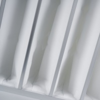 Nouveau filtre à sac en fibre synthétique F7 à efficacité moyenne personnalisé, conception multi-poches, efficacité de 99,995 %, porosité de 0,3 micron, HVAC
