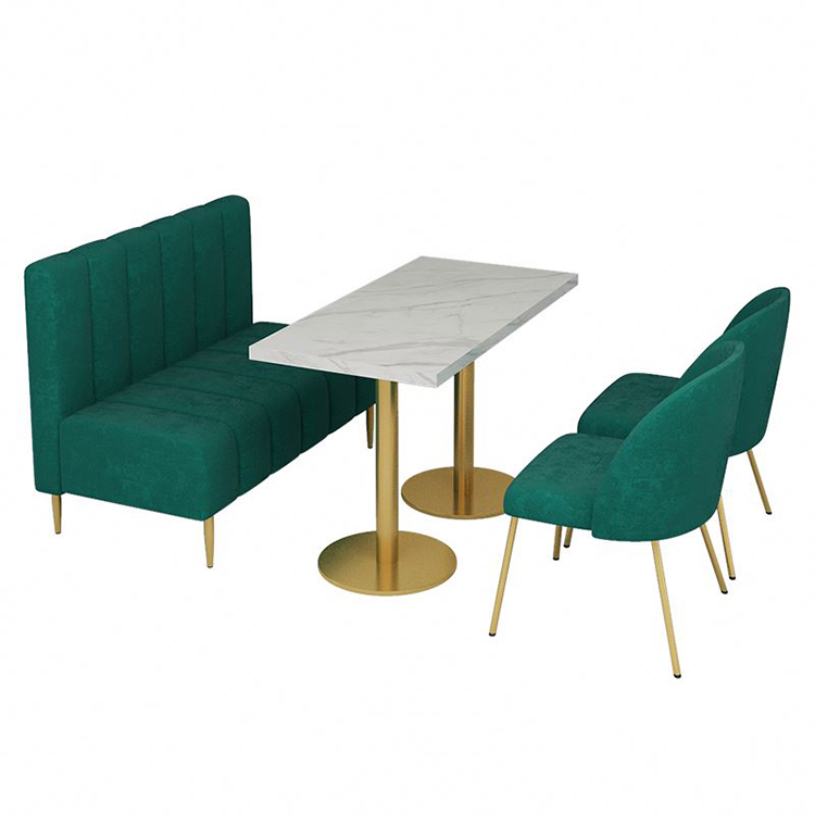 Commercial Double Side Furniture Fast Food Sofa Cheap Restaurant Tables And Chairs BT713