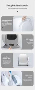Nouvelle Litière Intelligente pour Animaux de Compagnie, Grande, Entièrement Fermée, Automatique, Auto-Nettoyante, avec Pelle, Toilette pour Crottes, Contrôle par Application, 65L, PP - Product Image 3