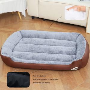 Grenzüberschreitendes Ganzjahres-Universal-Haustierbett aus weichem, warmem Kurzflor-Plüsch mit Pfotenabdruck-Design, quadratisch und wasserdicht, für Hunde und Katzen - Product Image 6