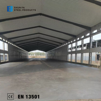 Bâtiment industriel préfabriqué, structure en acier galvanisé, hangar, entrepôt, atelier, composants de construction