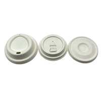 Nouvelles tasses à café jetables en bagasse de canne à sucre 2026 avec couvercles – Écologiques Blanc/Naturel