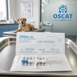 Seringue d'implantation de microchip d'identification animale OSCAT FDX B, équipement vétérinaire pour animaux de compagnie, seringue d'implantation de microchip pour chats et chiens - Product Image 2