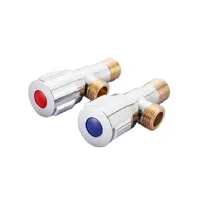 Vanne d'angle en cuivre épaissir l'eau chaude froide chauffe-eau domestique vanne triangulaire 1/2in robinet de cuvette de toilette vanne antidéflagrante
