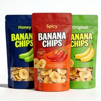 Sachet Doypack PE refermable personnalisé avec fermeture Ziplock pour fruits secs (banane, citrouille, pêche, durian, mangue)