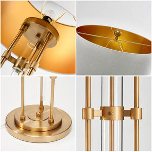 Lampe sur pied moderne américaine en métal, modèle tube de verre vertical, design simple pour salon et chambre principale, lampe de personnalité pour pièce témoin BGST - Product Image 6