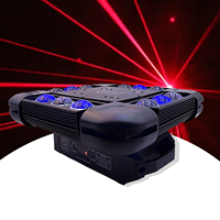 Luces de Escenario 12x25W RGBW 4en1 Láser para Estroboscópico Giratorio DMX512 Activado por Sonido 5 Ángulos de Haz 3200-7800K DJ Discoteca