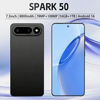 Smartphone Spark 50 5G, écran 7,3 pouces 1440*3040, batterie 8800 mAh, 16 Go + 1 To, appareil photo 108 MP pour le jeu, les voyages, les affaires et l'usage quotidien