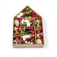 Coffret Cadeau de Boules de Noël Assorties Scintillantes, Ornements de Noël en Forme de Bonbons et de Glaçons, Décorations à Suspendre pour Arbre de Noël pour Fêtes de Fin d'Année