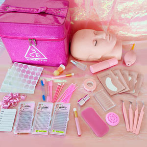 Abonnie Glue Primer Bonder Kits Kit de práctica de entrenamiento profesional Lash Staff Starter Lashes Juego de maquillaje para extensión de pestañas - Product Image 3