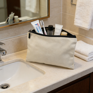 Hot Sale <strong>Custom</strong> <strong>Printed</strong> Logo Eco Women's Makeup Bag Cotton Canvas Zipper Travel Toiletry Cosmetic <strong>Pouch</strong> - Product Image 4