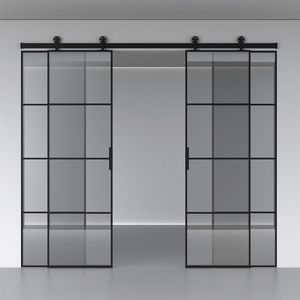 Puerta Corredera de <span class=keywords><strong>Granero</strong></span> con Marco de Acero, Puertas de <span class=keywords><strong>Granero</strong></span> Modernas para Interiores - Product Image 3