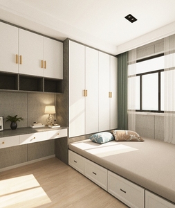 Juego de Muebles de Dormitorio Modernos de Madera Maciza, Armario Personalizable, Estantería con Características Ajustables, Diseño Independiente <span class=keywords><strong>para</strong></span> Baño - Product Image 2