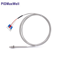 M8, 1/2"BSP, 1/4"BSP, 1/4"G Edelstahl Schraubtyp K J Thermoelement PT100 Industrieller Temperatursensor Anpassbar ODM