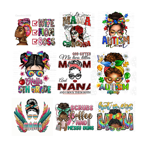 Desain grosir kustom stiker Transfer panas Transfer Dtf desain Suster desain Transfer panas Untuk kaus - Product Image 6