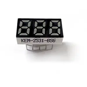 7 Segment 3 Digit 0.25 Inch 7 Segment Led Display 3 Digit Green Color 2531 10pins