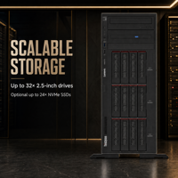 Lenovo ST650 V3 High Performance Enterprise Server up to 2 Intel Xeon CPUs 4TB TruDDR5 32 Drive Bays