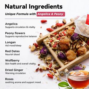 Té Herbal para la Fertilidad Femenina Chinaherbs, Té de Rosa y Jengibre para Quedar Embarazada, Bebida Saludable para la Fertilidad Femenina, Compra Té de Frutos Rojos para el Útero - Product Image 2