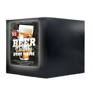 Porta Menús de Cuero PU de Alta Calidad, Cubierta de Menú con LED para Bar o Club, 2 Paneles, 3 Luces LED - Product Image 1