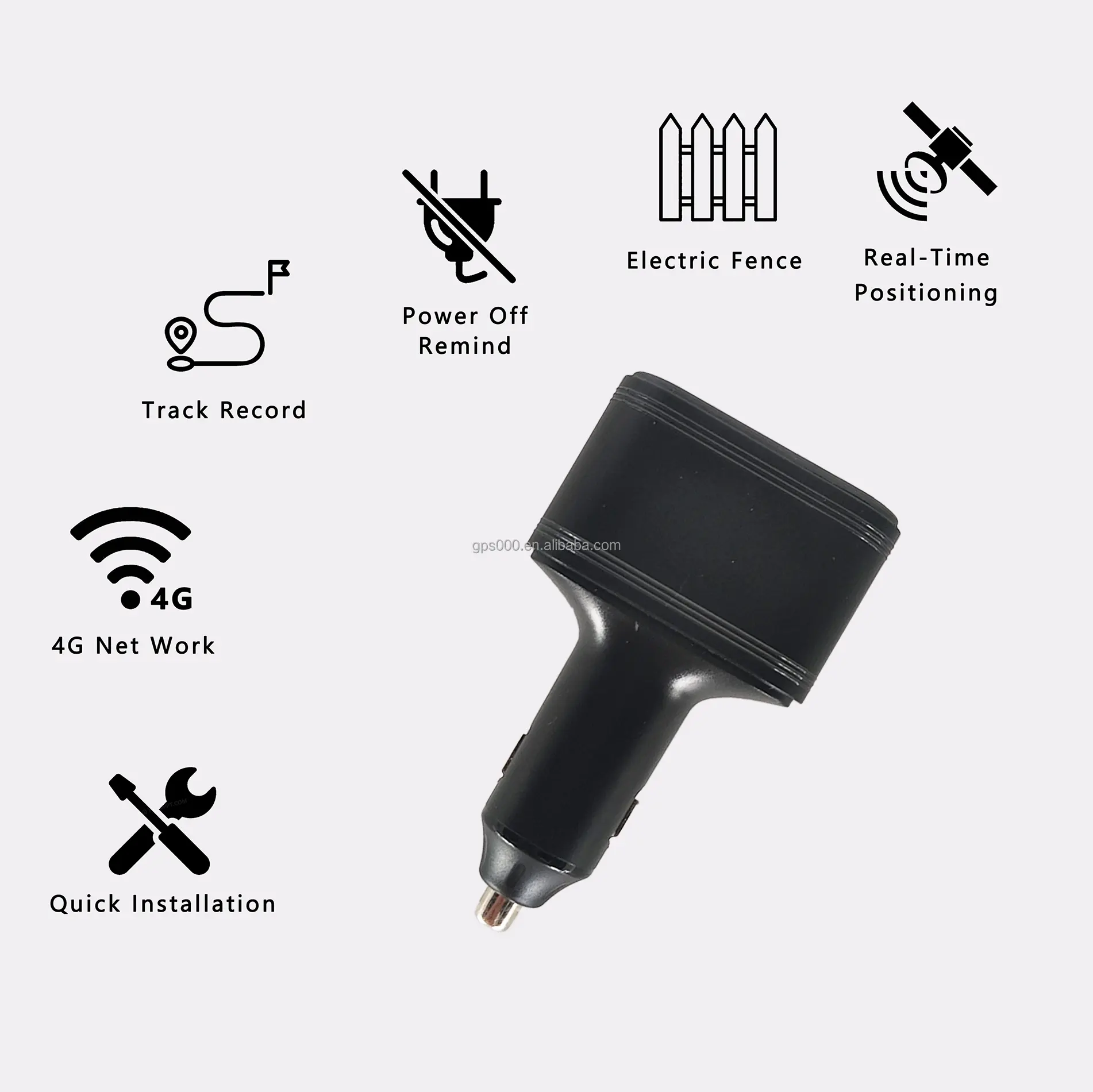 Cắm Và Chơi USB Và Loại C Sạc Cổng Ô Tô Xe Tải 4G Cigar Nhẹ Hơn GPS Tracker