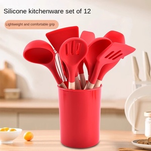 Juego de Espátulas de Silicona Antiadherentes con Mango de Madera, Kit de Utensilios de Cocina de 12 Piezas - Product Image 2