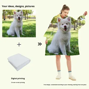 <span class=keywords><strong>Pull</strong></span> en molleton doux et épais, style nordique, à capuche, portable, couverture, poids lourd, surdimensionné, pour l'hiver - Product Image 4