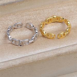 Anneau ouvert en argent S925, accessoires 5527, incrustation japonaise, élégant, tendance, anneau DIY, 8-10, porte-anneau populaire - Product Image 2