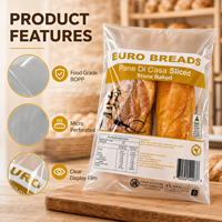 Sacs à pain micro-perforés en LDPE, CPP, OPP compatibles avec les machines d'emballage automatiques pour l'emballage de boulangerie