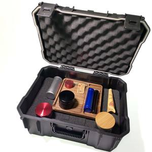 تصنيع مخصص خشبية الدخان مربع عشب البلاستيك خبأ مربع مع صينية لف - Product Image 2