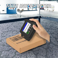 Nouvelle imprimante jet d'encre portable mini, la plus vendue, meilleure machine de codage de date et de logo pour étiquettes de cartes, semi-automatique, alimentée par batterie, flexible