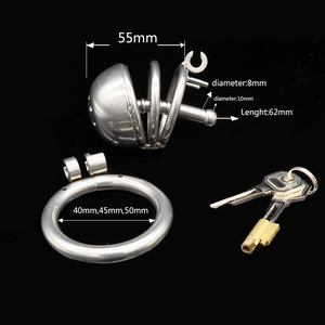 Mannelijke Metalen Kuisheid Apparaat Met Katheter Cock Bondage Kooi Cuckold <span class=keywords><strong>Penis</strong></span> Lock <span class=keywords><strong>Slave</strong></span> Seksspeeltjes - Product Image 2