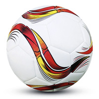 Ballon de football taille 5 personnalisé, en cuir PU 3,5 mm, avec chambre à air en mousse, enroulé, durable, 410-430 grammes