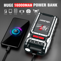 Démarreur de saut de qualité professionnelle 16000mAh 600A en pointe, compatible essence 4L et diesel 2L, 1000 cycles