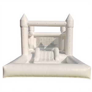 Château gonflable extérieur pour enfants, avec piscine à balles, blanc - Product Image 1