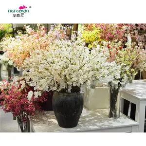 Customized Cherry Blossom Artificial Flowers For Home Table Centerpieces Artificial Decorative Flower