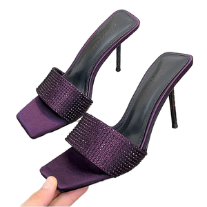 Diamond Purple Talons Pour Dames Sexy Stilettos 6CM/9CM Tacones finos Antideslizante Aumento de altura PU para verano Invierno Otoño - Product Image 1