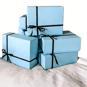 Boîte cadeau rigide écologique biodégradable avec logo personnalisé, fermeture magnétique, poignée, pour cadeau de la Saint-Valentin pour femmes - Je t'aime - Product Image 1