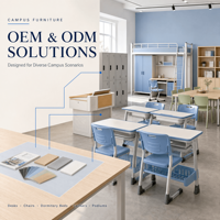 Ensemble chaise et bureau d'étudiant moderne et minimaliste en métal double, réglable en hauteur avec patins antidérapants, idéal pour les salles de classe, la formation et l'étude